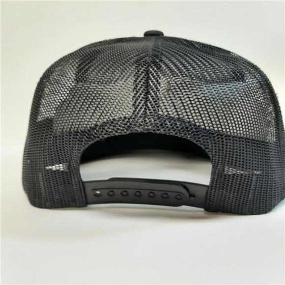 AWESOME NASA Vintage Style Embroidered Patch Flat Bill Mesh Snapback Hat Black - Picture 4 of 6